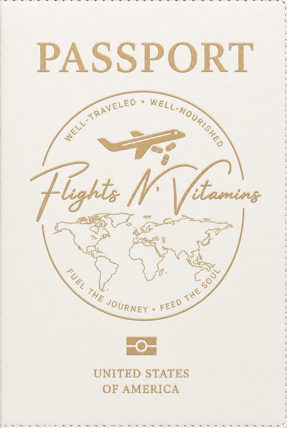 Flights N' Vitamins passport concept