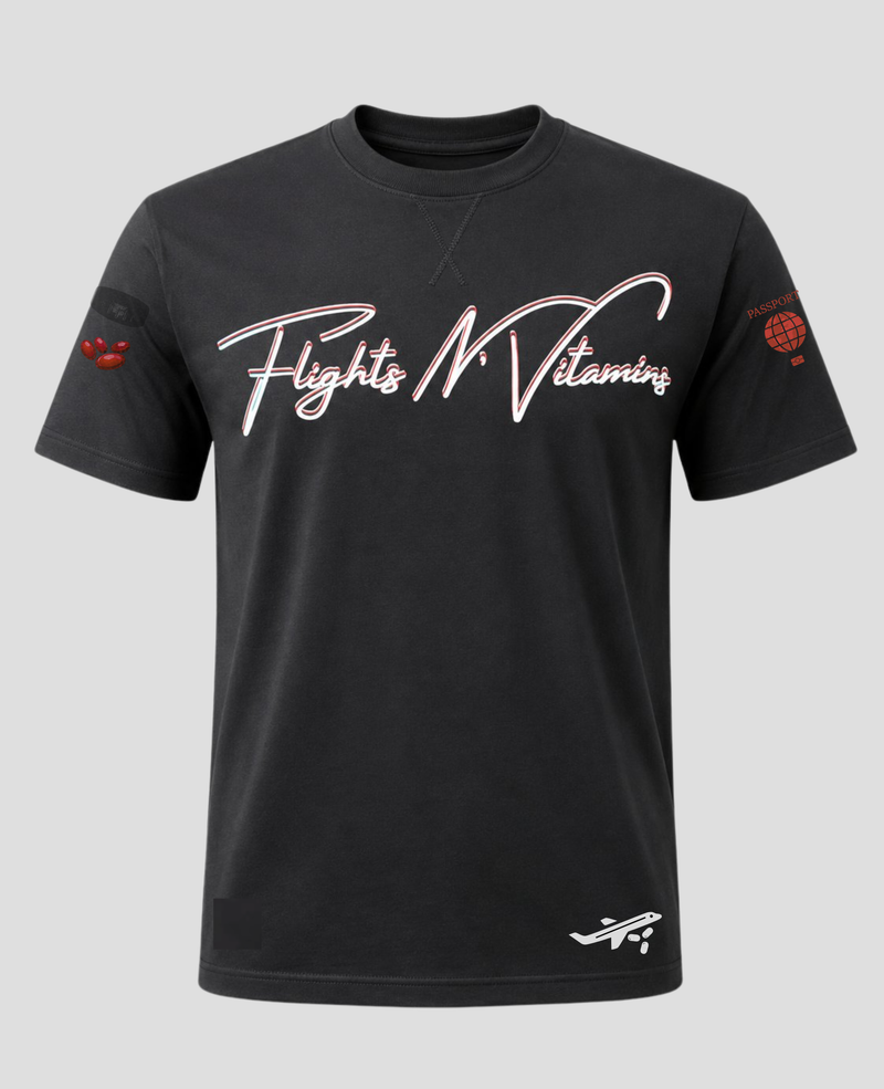 Double-Sided | Top Quality Garment | Graphic Tee | Blk/Red