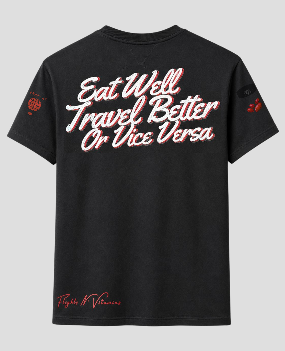Double-Sided | Top Quality Garment | Graphic Tee | Blk/Red