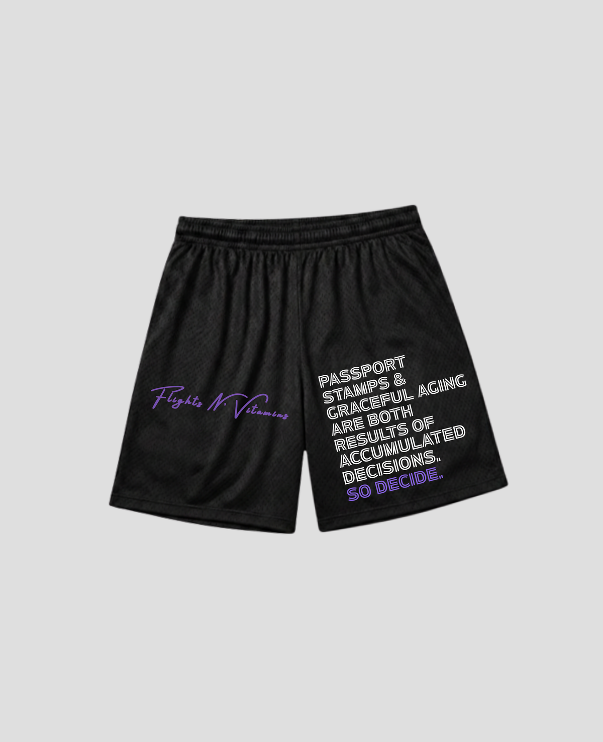 Graphic Decision Shorts | Blk/Purple/White
